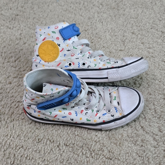 Boy's Converse Shoes Chuck Taylor All Star Pop It Bubble Strap Hi Top Size 13 - Picture 3 of 8